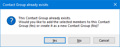You can even quickly add selected contacts to an existing Contact Group.