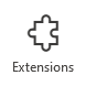 Extensions button