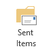 Sent Items folder button