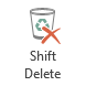 SHIFT+DELETE button