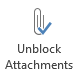 Unblock Attachments button