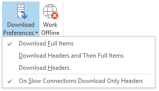 Download Preferences - Download Full Items - Download Headers and Then Full Items - Download Headers - On Slow Connections Download Only Headers