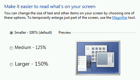 Windows 7 - Make it easier to read what's on your screen