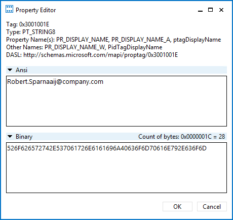 MFCMAPI - Property Editor - Mailbox - PR_DISPLAY_NAME