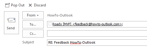 Pop Out - In-line reply in Outlook 2013