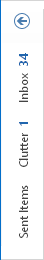 Minimized Navigation Pane and Back button in Outlook 2016