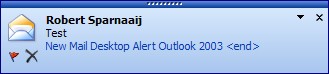 New mail Alert Outlook 2003