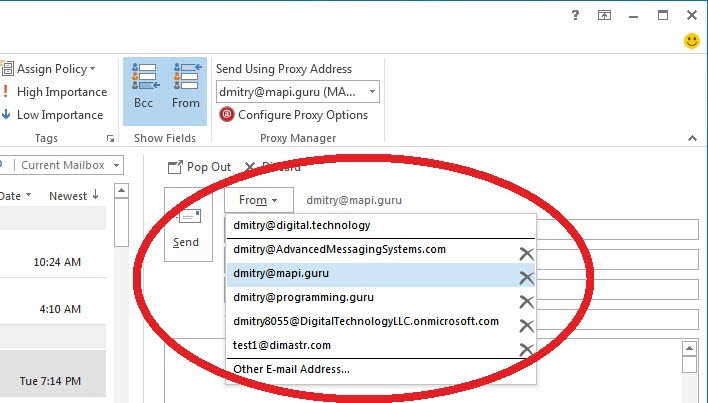 how to use two email accounts in outlook