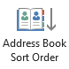 Address Book Sort Order button