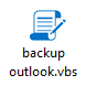 backupoutlook.vbs button