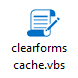 clearformscache.vbs button
