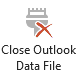 Close Outlook Data File button