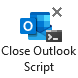 Close Outlook Script button