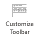 Customize Toolbar button