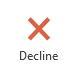 Decline button