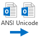 Migrate ANSI to Unicode PST button