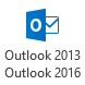 Outlook 2013 and Outlook 2016 button