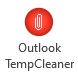 OutlookTempCleaner button