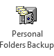 Personal Folders Backup Add-in button