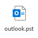 outlook.pst button