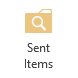 Sent Items Search Folder button