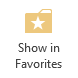 Show in Favorites button