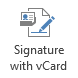 Signature with vCard button
