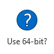 Use 64-bit?
