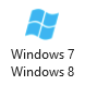 Windows 7 and Windows 8 button