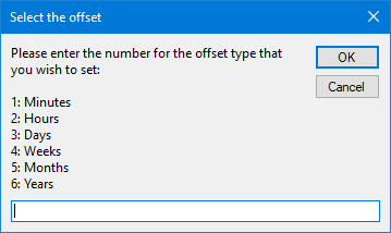 ChangeStartTime macro - Select the offset type
