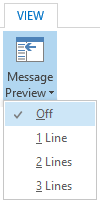 Message Preview option to show 1 - 3 Lines or to turn the feature off
