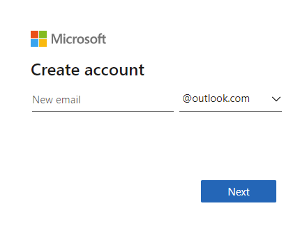 Create a new Outlook.com account.