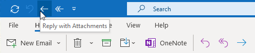 You can place a "Reply with Attachments" button to your Quick Access Toolbar for easy access to the macro.